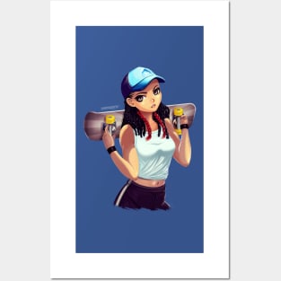 Skater girl Posters and Art